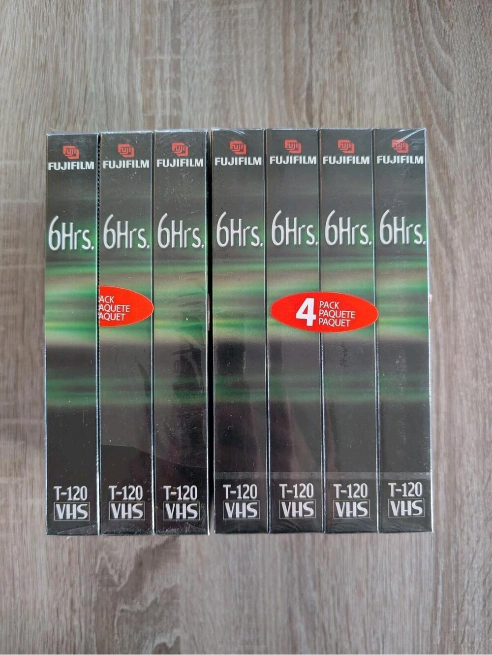 Fujifilm T-120 EP Mode 6 Hours High Quality VHS Blank Tapes Sealed Lot Of 7